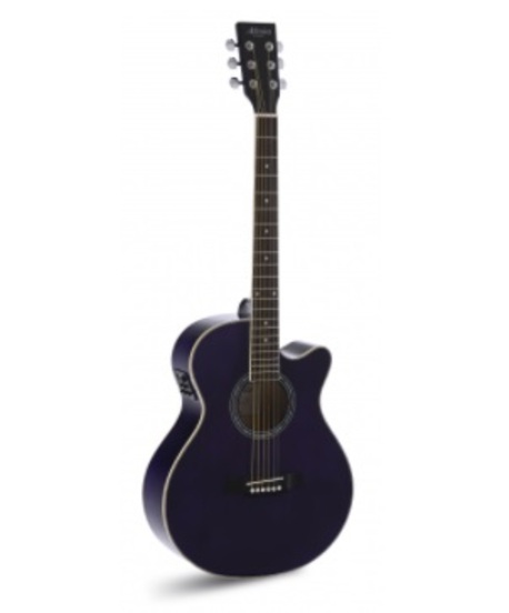 ADMIRA GUITARRA ELECTRO ACÚSTICA INDIANA MORADA BRILLO