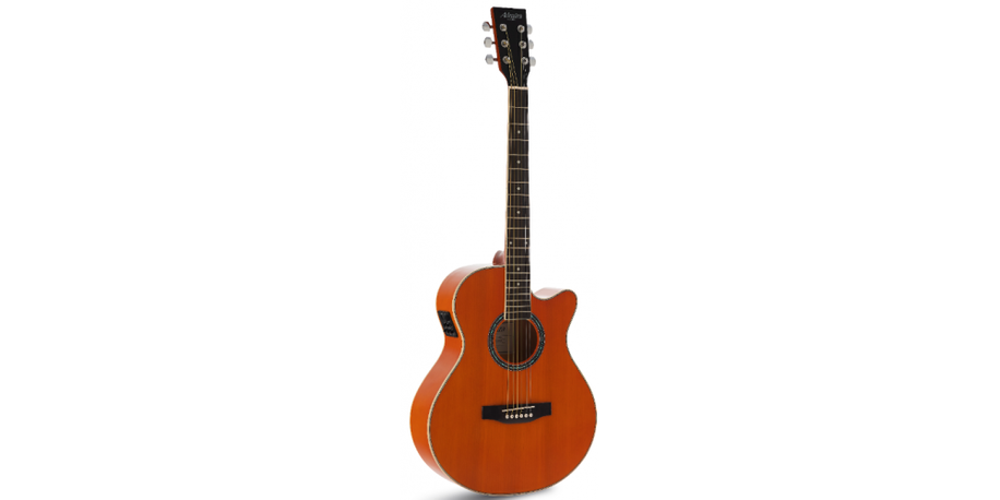 ADMIRA Guitarra Electro Acústica Indiana, Naranja Satinada