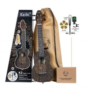 KEIKI Ukelele electrificado soprano K2SS-OKC.