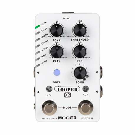 MOOER Pedal de fraseo/looping LOOPER X2.