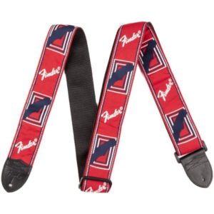FENDER Correa 099-0682-000 Monogrammed Roja/Blanca/Azul 2"