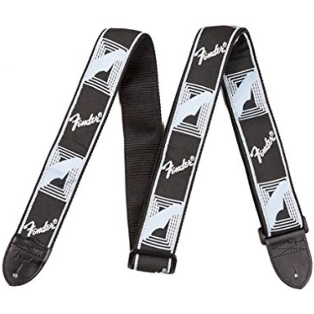 FENDER Correa 099-0681-543 Monogrammed Negra/Gris Claro/Gris Oscuro 2"