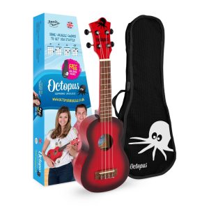 OCTOPUS Ukelele Soprano UK-205RDB Rojo Burst