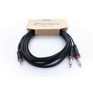 CORDIAL CABLE Y MINI-JACK ESTÉREO / 2 JACKS MONO 3 M