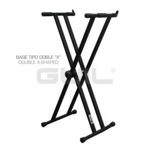 GUIL ST-120 Soporte para teclado reforzado base tipo doble “X”. Regulable mediante sistema dentado metálico.