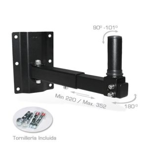 guil Soporte de pared reforzado para altavoz. Diseño telescópico.