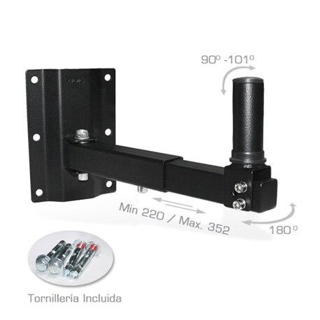 guil Soporte de pared reforzado para altavoz. Diseño telescópico.