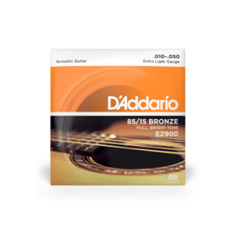 D´ADDARIO EZ900. Cuerdas para guitarra acústica de bronce 85/15, calibre extrafino, 10-50