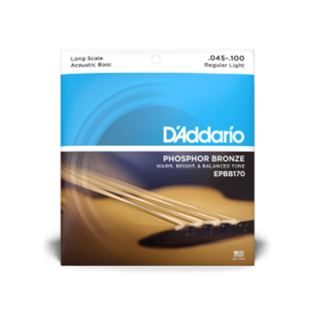 D´ADDARIO EPBB170. Para bajo acústico de bronce fosforado, escala larga, 45-100