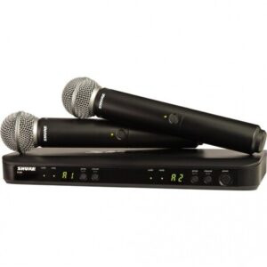SHURE Sistema inalámbrico Dual de mano SM58. 518-542MHz.