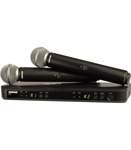 SHURE Sistema inalámbrico Dual de mano SM58. 518-542MHz.