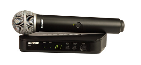SHURE Sistema inalámbrico SM58 de mano con receptor de superficie. 518-542MHz.