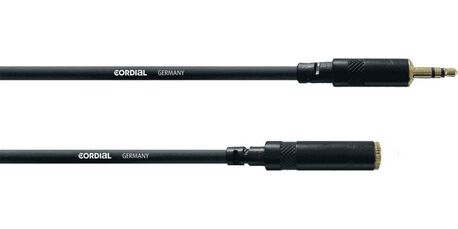 CORDIAL Cable de audio minijack estéreo macho/minijack hembra 5 m