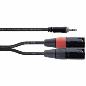 CORDIAL Cable Y mini-jack estéreo / 2 XLR macho de 3 m
