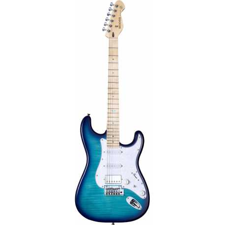 MOOER Guitarra electrica cuerpo macizo MSC30 PRO LAKE BLUE.